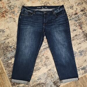 St Johna Bay Girlfriend Dark Blue Ankle Jeans
